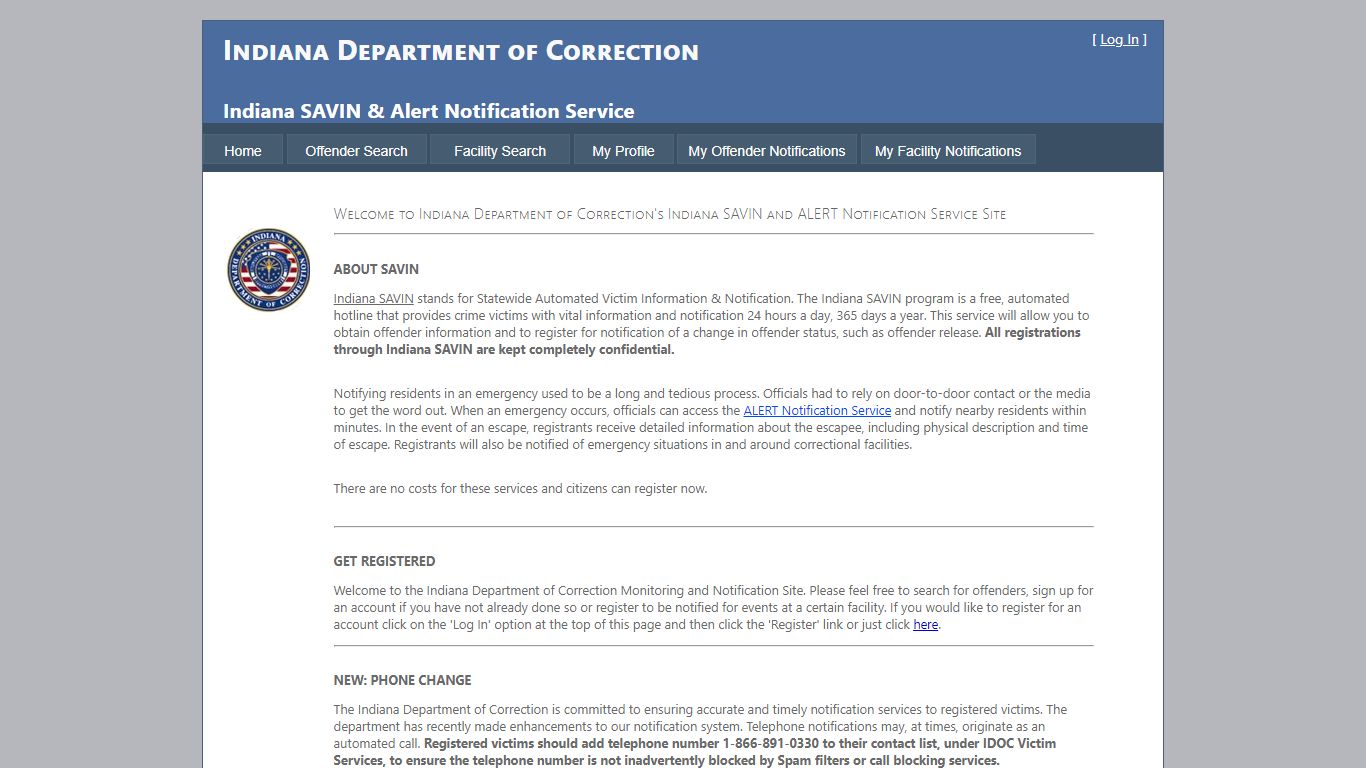 Indiana Department of Correction